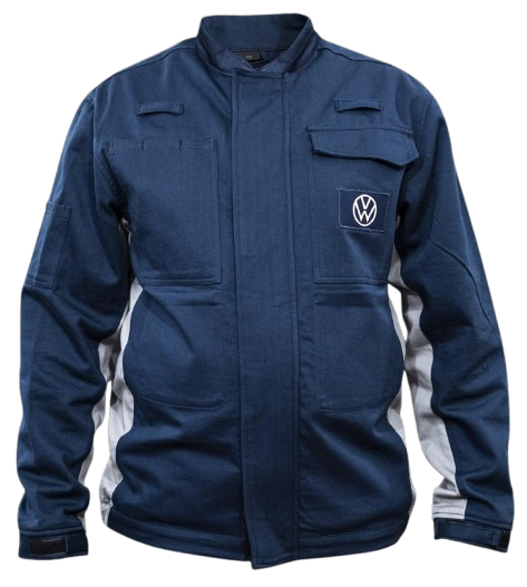 VW LOGO BLUE POCKETED JACKET WITH CUT RESISTANT SLEEVES – WAW Catalogs