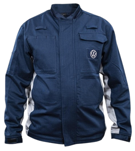 VW LOGO BLUE POCKETED JACKET WITH CUT RESISTANT SLEEVES